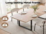 Artiss 200cm Extendable Dining Table Set with 4x Dining Chairs Sherpa White DSET-EXT05-W01-WHX4