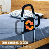 Bed Rail Safety Assist Rail for Elderly Adults with Storage Pocket &Fixing Strap V201-EBA0062BL8AU