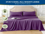 4 Piece Hotel Bamboo Cooling Sheet Set -Ultra Soft 2000TC Breathable Bed Sheets Set with 37 V1317-ZXW9-AUQ-4JT-ZI