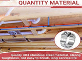 200 Pcs 1/2 Inch Clamps,Stainless Steel Crimp Rings Single Ear Hose Clamps for Tubing Pipe Fitting V1366-AZ2-W-14343
