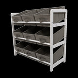Kids Toy Box Storage Unit Drawers Childrens Bedroom Shelf Baby Nursery Furniture Grey V63-849661