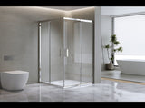 Adjustable 900x1100mm Double Sliding Door Glass Shower Screen in Chrome V63-843481