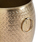 Handcrafted Pressed Metal Antique Gold Planter 20cm V637-59054PLN