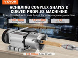 Dividing Head, K11-100mm 3-Jaw Chuck, CNC Router Milling Machine Rotational Axis 4th Axis A Axis V952-SKFDT3ZKP65M9AYZOV9