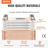 VEVOR 50 Plate Heat Exchanger 4*1-1/4" MNPT Ports 5"x 12" Brazed 316L St. Steel V952-QHBSHRQ512506DE54V0