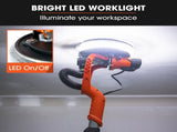 Unimac 225mm 750W Telescopic Long Reach Dry Wall Sander Kit, Foldable, Vacuum System, LED Worklight, V219-SNDDRYUMLA7A