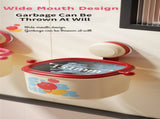 2-Pack Cream Red & Cream Powder Cute Suction Cup Wall-Mounted Trash Bin with Bag Press Ring and Wide V888-ELOSUNG49555