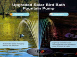 Solar Water Fountain with 8 Jet Lights Floating Solar Pump V1263-JX-5575