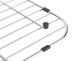 Kitchen Sink Grid for Single Bowl Sinks Stainless Steel Sink Bottom Protector Rack with 2 Strainers V1294-YM0901-3118250161911