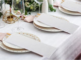 1000 Pieces White Silverware Bags Churro 3 x 10 Inch Kraft Sleeves Paper Utensil for Kitchen Cutlery V1259-DP01-A-5749