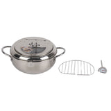 Stainless Steel Deep Frying Pan Japanese Tempura Fryer with Thermometer Control Non Stick Frying Pan V1294-YM0717-10048534