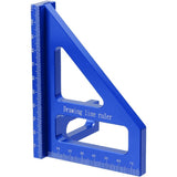 3-Piece Carpenter Measuring Tool Set with Aluminum 45&deg and 90&deg Miter Angle Rulers for Accurate V1369-AZ3-W-12856