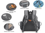 Black Lightweight Water Resistant Tennis Backpack - Multi-Pocket Sports Bag for Rackets, Balls & V888-ELOSUNG18205