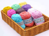 10-pack Cotton Knitting Crochet Yarn, 49m per roll, MultiColor V1237-ZY-506-0282