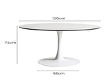 Levede Dining Table Kitchen 6 Person CH1102-WH-120CM