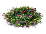 Spring Wildflowers Wreath for Front Door Dried Flower Artificial Wreath Hanging for Home Mall V1294-YM0523-10339086