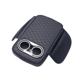 Car Armrest Cushion With 2 Cup Holder And Side Pocket Pu Leather Black V1189-LWWAL-20260327-04357