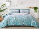 Soft Floral Leaf Comforter Set, King Size, Quilted Cozy Bedding with Pillowcases V745-MAB010938AJ3