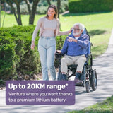 EQUIPMED Power Electric Wheelchair, Wide Bariatric Chair, Comfortable for S-XL, Long Range, Recline V219-HELWLCEQPKB5A