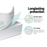 Bamboo Mattress Protector 180 x 200 35 cm, Breathable Fitted Waterproof Cover V1188-MS-617-052