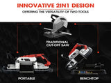 BAUMR-AG Portable Band Saw Cold Cut Metal Cut Off Bandsaw Steel Hand Drop Slicer Cutter Chop V219-TOLBDSBMRAP20