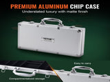 Poker Chip Set, 300-Piece Poker Set, Complete Poker Playing Game Set with Aluminum Carrying Case, V952-PKCMTZPS300GWDWOVV0