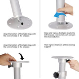 Table Pedestal Telescopic Furniture Leg 46-70cm Height Adjustable Easy Installation Detachable V985-RVTABLEPEDESTAL
