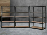 Giantz 3x1.8M Garage Shelving Warehouse Rack Pallet Racking Storage Shelve Black WR-E-9X18-BKX3