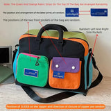 Color-Block Stitching Large Travel Duffel Bag Multi-Functional Hand Luggage for Casual V1232-ZSBB-001