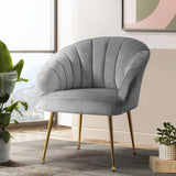 Artiss Armchair Velvet Grey Eloise UPHO-C-ARM-5107-GY