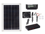 Solar Panel Fan Kit with 30A Controller Polysilicon 10W 18V Portable Solar Panel Powered Fan V1294-YM0901-3111230168611