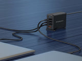 Simplecom CU400 4-Port PD 100W GaN Fast Charger 3xUSB-C USB-A for Phone Tablet Laptop V28-CU400