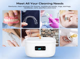 Professional Ultrasonic Cleaner with UV Light - 45000Hz for Dentures, Retainers, Jewelry & V888-ELOSUNG35621