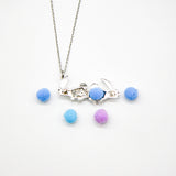 Gift Box - Rabbit White Gold Aroma Necklace Purify Oil Blend V760-GBAJ - 34