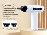 White Cordless Ionic Constant Heated Dryer with LCD Display & 9 Wind Speeds - USB Rechargeable V888-ELOSUNG49556