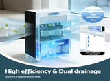 DEVANTI 2000ml Portable Dehumidifier Moisture Absorber Home Bedroom Quiet Remote DH-2800B-WH