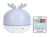 Cute USB Rechargeable Projection Lamp 360 Degree Rotating Remote Music Night Light for V1294-YM0901-3119200112411