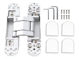 Hidden Door Hinge Zinc Alloy 3 Way Adjustable 180 Degree Swing Quiet Invisible Concealed Hinge for V1294-YM0901-3114240080911