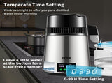 4L Water Distiller 1L/H Distilled Water Maker Timing & Temp Display Silver V952-D1LH1LH4L220VVD15V3