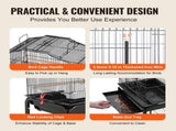 Large Bird Cage, 62 in, Open Top Parakeet Cage with Rolling Stand, Steel Bird Flight Cage with V952-ZMSDXNLL18W1DWI2NV0