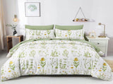 Vintage Delicate green bloom 3 Pc Comforter & Pillow Cover Set V745-MAB010487AJ3