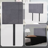 Linen Fabric Single Bed Headboard Bedhead - Grey V63-800817
