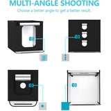 HRIDZ 60cm Portable Photo Studio LED Light Tent Bar Cube Soft Box Room V571-HZSL60LBX