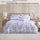 Private Collection Millicent Chambray Quilt Cover Set Cotton Sateen Digital Print King V442-LED-QUILTCS-MILLICENT-CHAMBRAY-KI