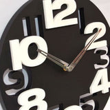 Modern Minimalist Black Wall Clock, Silent Non-Ticking, Hard Plastic, Contemporary Home Decor, 1 V1370-AZ4-11561