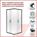 800 x 1000mm Sliding Door Nano Safety Glass Shower Screen By Della Francesca V63-829441