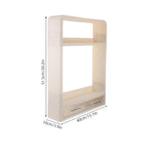 Beige Wall Mounted Spice Rack Hanging Storage Shelf Kitchen Organizer No Drill Installation V1366-AZ2-W-21608