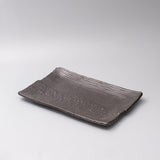 Platter Rectangular 32cm Matte Black Glaze V637-C0382