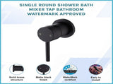 Single Round Shower Bath Mixer Tap Bathroom WATERMARK Approved V63-847931