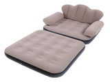 Inflatable Sofa Bed Portable Foldable Thickened Flocked PVC Blow Up Couch Mattress for Home Travel V1294-YM0901-3116240012211
